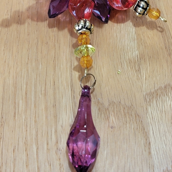 Vintage Lot of 6 Faux Jewel Hanging Star Christmas Ornaments - Picture 4 of 9